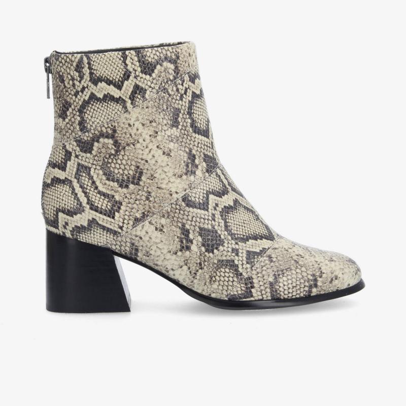 SKARA PATCH BOOTS W - PRINT PYTHON - BEIGE